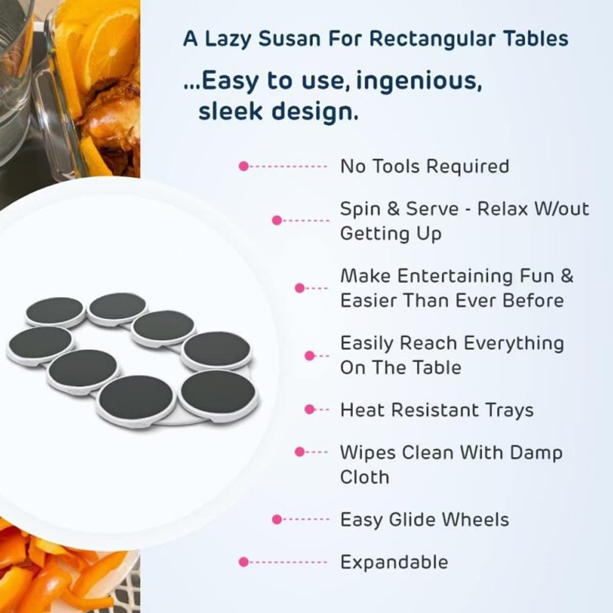 Rotating Dinner Plate Dining Table Top Rotating Rack