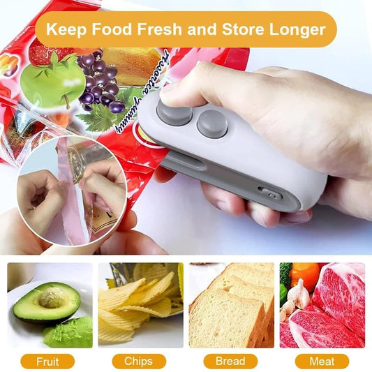 Mini Portable Bag Sealer - Keep Your Food Fresh & Save Money